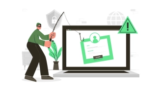 A person, standing by the sheild od protection amidst various cyber threats, representing Threat Hunting process of Mitigata.