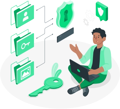 A person presenting a Verification number finally protecting the data, symbolising the comprehensive benefits provided by brand monitoring feature of Mitigata.