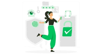 A person presenting a Verification number finally protecting the data, symbolising the comprehensive benefits provided by brand monitoring feature of Mitigata.